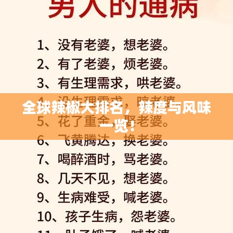 全球辣椒大排名，辣度與風(fēng)味一覽！