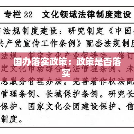 國辦落實(shí)政策：政策是否落實(shí) 