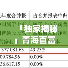 「獨家揭秘」青海首富引領時代風潮，成功之路今日揭秘！