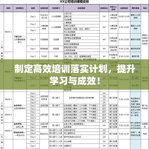 制定高效培訓(xùn)落實(shí)計(jì)劃，提升學(xué)習(xí)與成效！