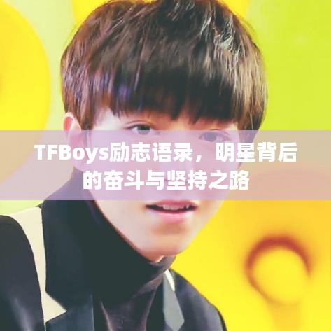 TFBoys勵志語錄，明星背后的奮斗與堅持之路